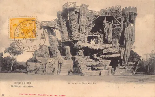 A815 Argentinien Buenos Aires 1905 Gruta de Placa del Sur Vintage Postkarte