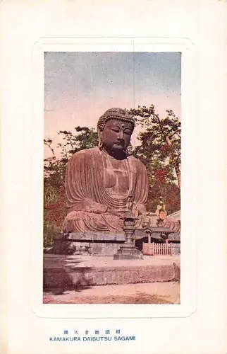 L266 Japan Kamakura Daibutsu Sagami Buddha Denkmal Vintage Postkarte