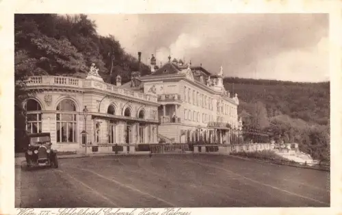 B091 Austria Wien Wien Schlosshotel Hotel Auto RPPC Vintage Postkarte