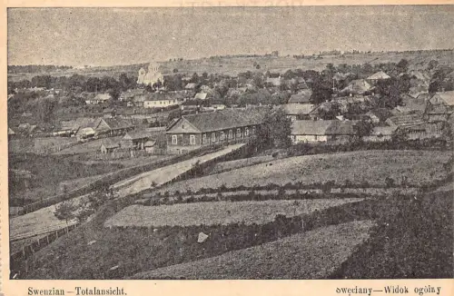 B068 Litauen 1916 Swenzische Totalansicht 1. Weltkrieg Feldpostkarte