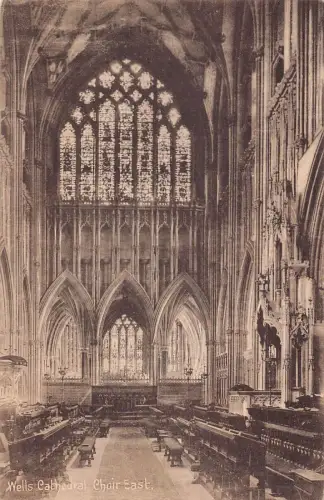 L247 England Wells Cathedral Choir East Vintage Postkarte