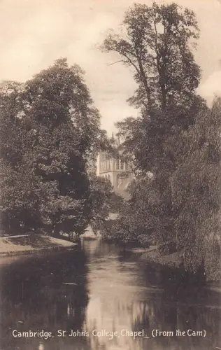L246 England Cambridge St John's College Chapel Vintage Postkarte
