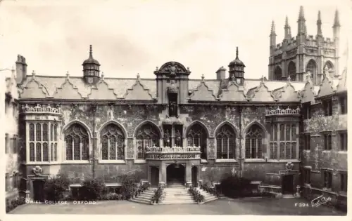 L242 England Oriel College Oxford RPPC Vintage Postkarte
