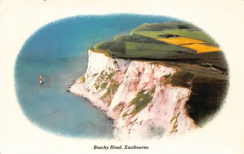 L242 England Eastbourne Beachy Head Vintage Postkarte