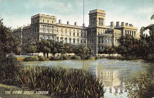A022 England London Home Office Teich Vintage Postkarte
