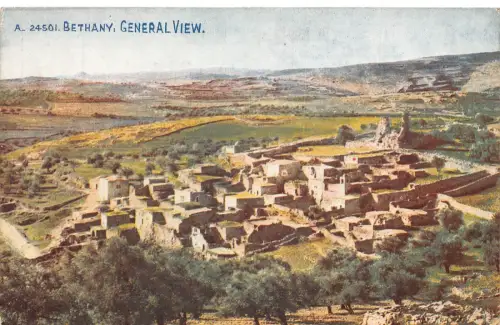 L285 Israel Bethanien Panoramablick Vintage Postkarte