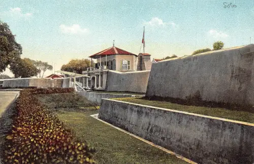 L282 Indonesien Niederländisch Ostindien Fort Vastenburg Gladak, Surakarta Postkarte