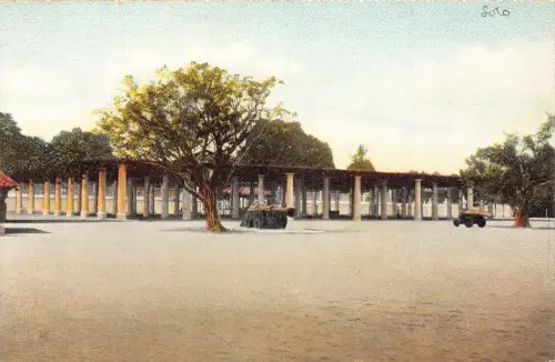 L282 Indonesien Niederländisch Ostindien Surabaya Bäume Kanonen Postkarte