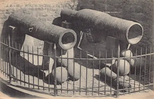 A825 Frankreich Mont St Michel Michelettes Bombards Canons Vintage Postkarte