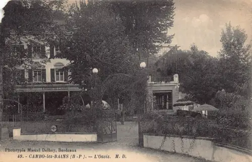 A825 Frankreich Cambo les Bains L'Oasis Restaurant Vintage Postkarte