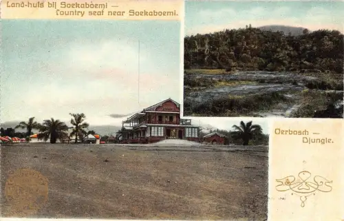 L281 Indonesien Niederländisch Ostindien Landsitz bei Soekaboemi Dschungel Postkarte