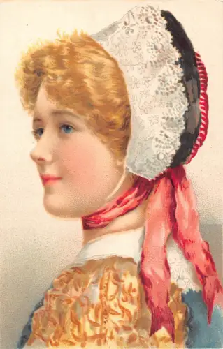 L532 Dänemark Dänische Jungfrau Tracht Vintage Postkarte