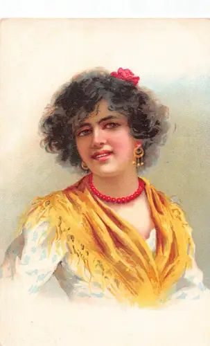 L532 Italien Italienische Jungfrau Tracht Vintage Postkarte