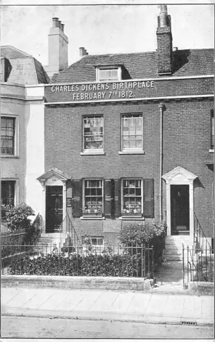 A022 England Portsmouth Charles Dickens Geburtshaus Vintage Postkarte