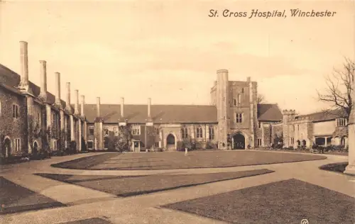 A023 England Winchester St Cross Hospital Vintage Postkarte