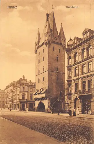 A019 Deutschland Mainz Holzturm Turm Vintage Postkarte