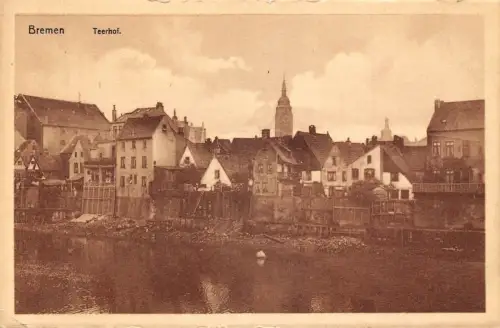 A021 Deutschland Bremen Teerhof Vintage Postkarte