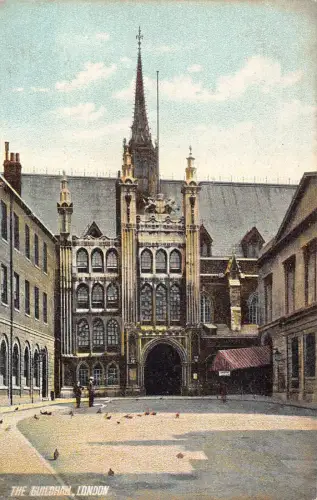 A022 England London die Guildhall Vintage Postkarte