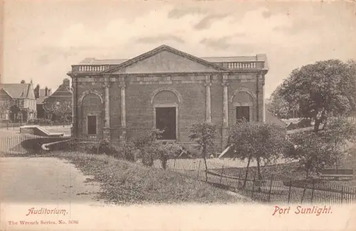 A024 England Port Sunlight Auditorium Vintage Postkarte