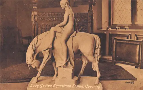 A023 England Coventry Lady Godiva Reiterstatue Postkarte
