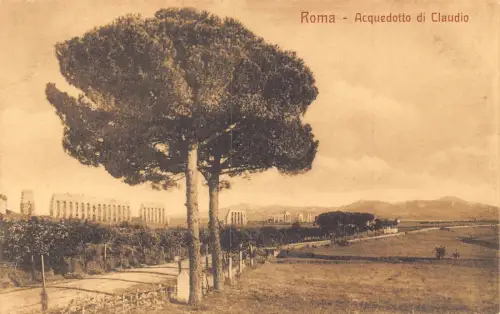 A015 Italien Rom Aquädukt Acquedotto di Claudio Vintage Postkarte