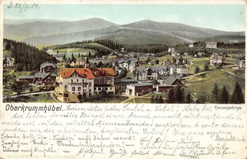 L283 Polen 1904 Karpacz Oberkrummhübel alte Postkarte