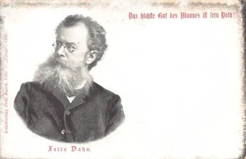 L415 Felix Dahn Deutscher Rechtsprofessor Nationalist Autor Dichter Historiker Postkarte