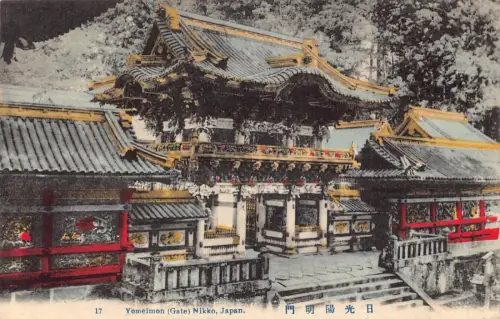 L274 Japan Yomeiom Tor Nikko Tempel Vintage Postkarte