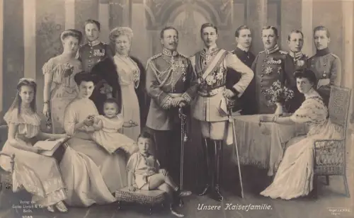 A828 Royalty Adel Kaiserfamilie RPPC Kaiser Wilhelm II Oskar Friedrich AK