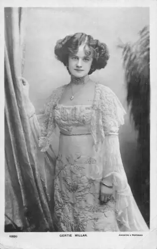 A829 Edwardian British Actress 1906 Gertie Millar RPPC Postkarte