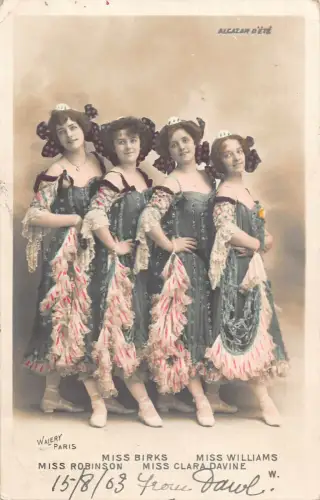 A830 Edwardianische britische Schauspielerin Miss Birks Williams Robinson Clara RPPC Postkarte