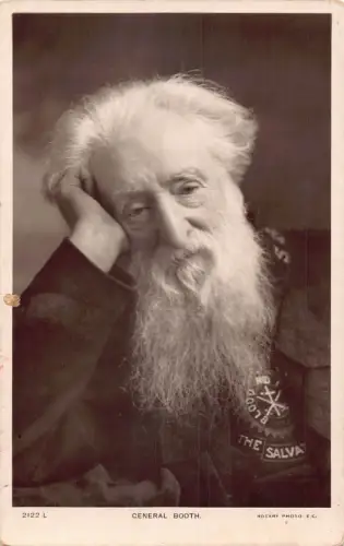 A830 General Booth Heilsarmee englischer Prediger RPPC Vintage Postkarte