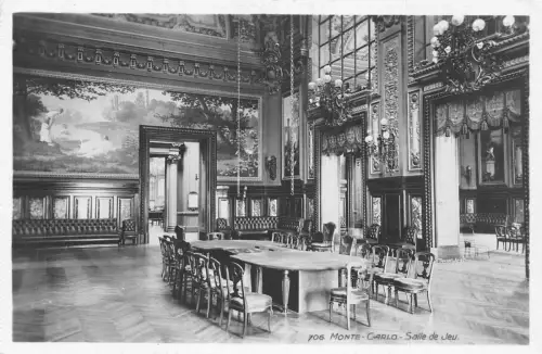 L117 Monaco Salle de Jeu, Casino Interieur, Monte Carlo Vintage Postkarte