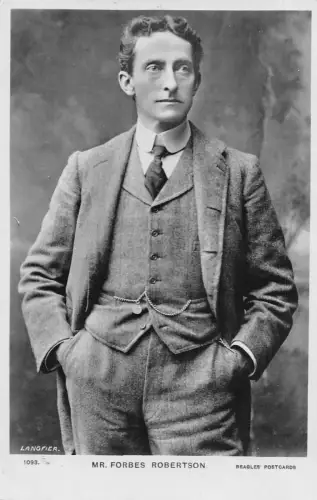 A830 Edwardianischer britischer Schauspieler Herr Forbes Robertson RPPC Postkarte