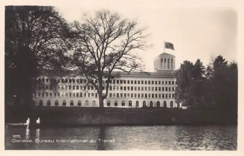 L100 Schweiz Internationales Arbeitsamt Genf Vintage Postkarte