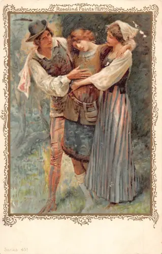 Theater William Shakespeares Stück Wie es euch gefällt Rosalind fällt in Ohnmacht Postkarte B918