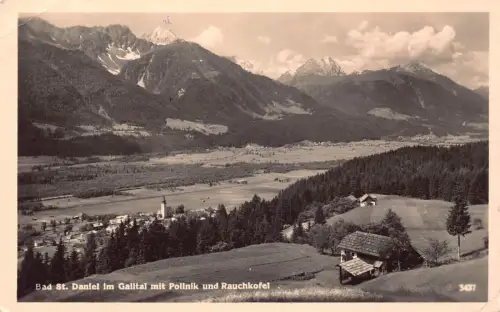 L098 Österreich 1941 Bad St. Daniel im Gailtal, Polinik Rauchkofel Vintage AK