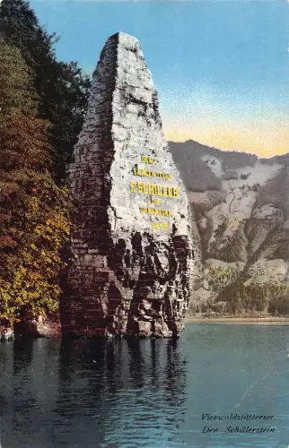 A191 Schweiz Vierwaldstättersee Der Schillerstein Denkmal AK