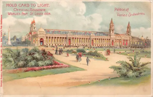 L292 US Missouri HTL St. Louis Worlds Fair Palace Industries 1904 Litho Postkarte