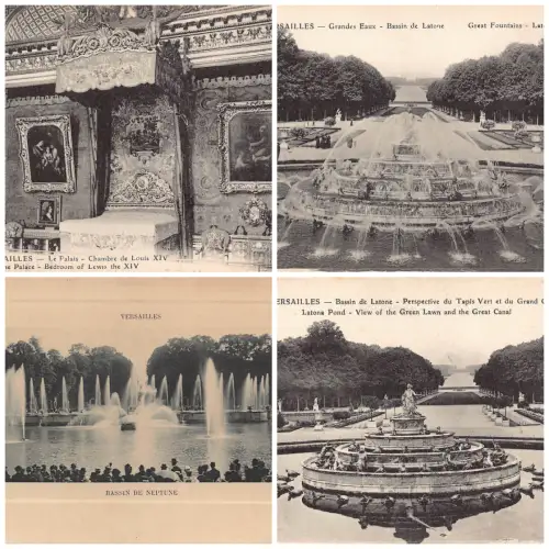 Frankreich Versailles Lot 4 Postkarten L570