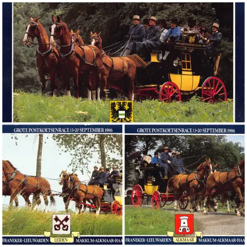 Pferde Postkutsche Kutsche Niederlande 1986 Lot 3 Postkarten L572