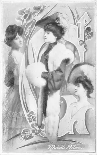 Alphabet Buchstabe G viktorianische Schauspielerin Miss Mabelle Gilman Postkarte L575