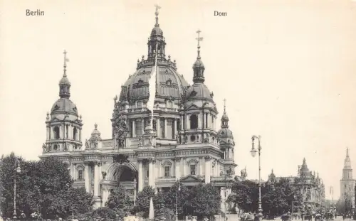 L121 Deutschland Berlin Dom Kirche Dom Vintage Postkarte