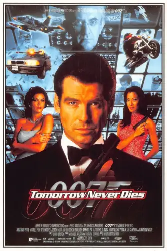 L287 Filmplakat 007 Morgen stirbt nie Pierce Brosnan James Bond Postkarte.