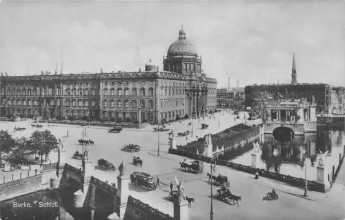 L122 Deutschland Berlin Schloss Schloss Wagen Kutschen Vintage Postkarte