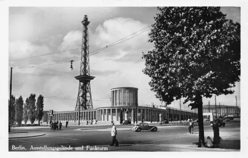 L119 Deutschland Berlin Sendeturm und Jahrmarkt RPPC Vintage Postkarte