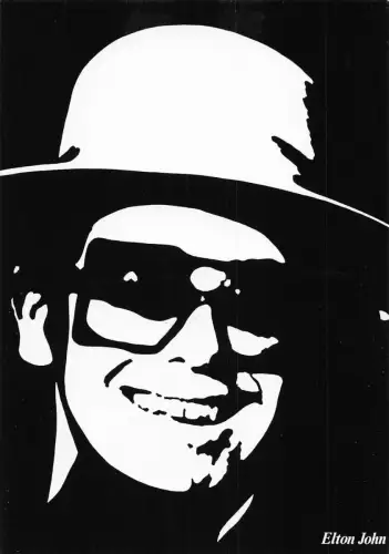 L287 Musik Sänger Pop Rock Elton John Postkarte