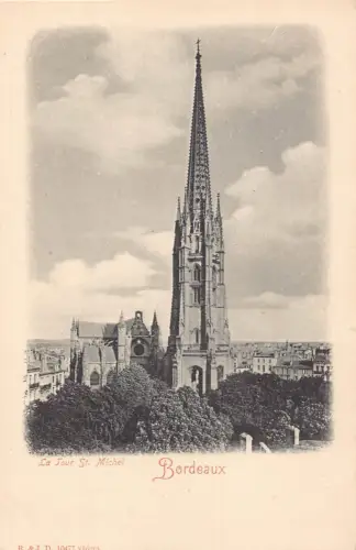A192 Frankreich Bordeaux La Tour St Michel Vintage Postkarte