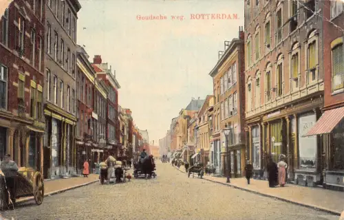 L486 Niederlande 1910 Rotterdam Goudsche weg alte Postkarte