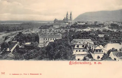 A201 Österreich Klosterneuburg Gesamtansicht Vintage Postkarte